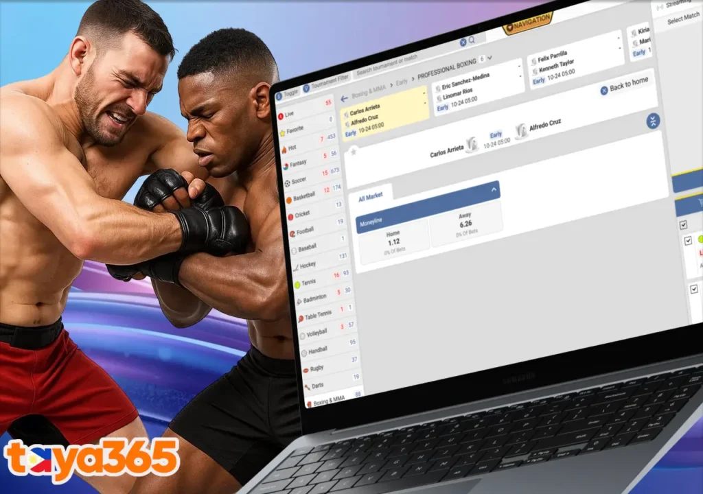 Information about mixed martial arts and boxing betting options